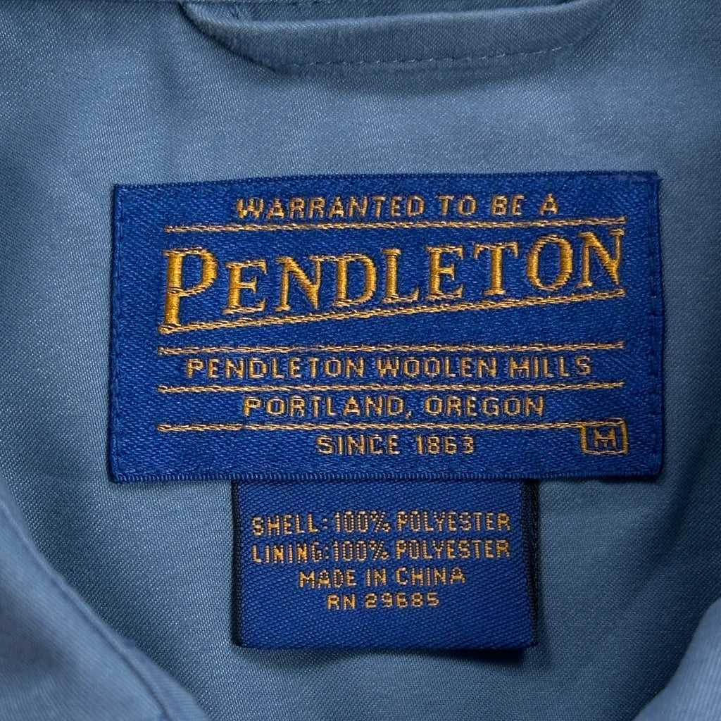 Pendleton Detroit Style Jacket - Medium Blue Polyester - Image 3