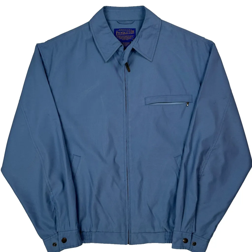 Pendleton Detroit Style Jacket - Medium Blue Polyester - Image 5