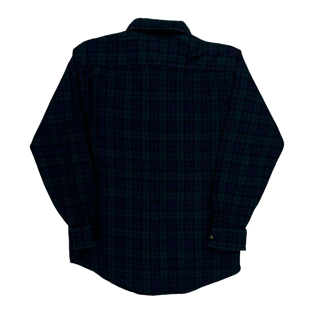 Pendleton Checked Shirt - Medium Green Wool - Image 2