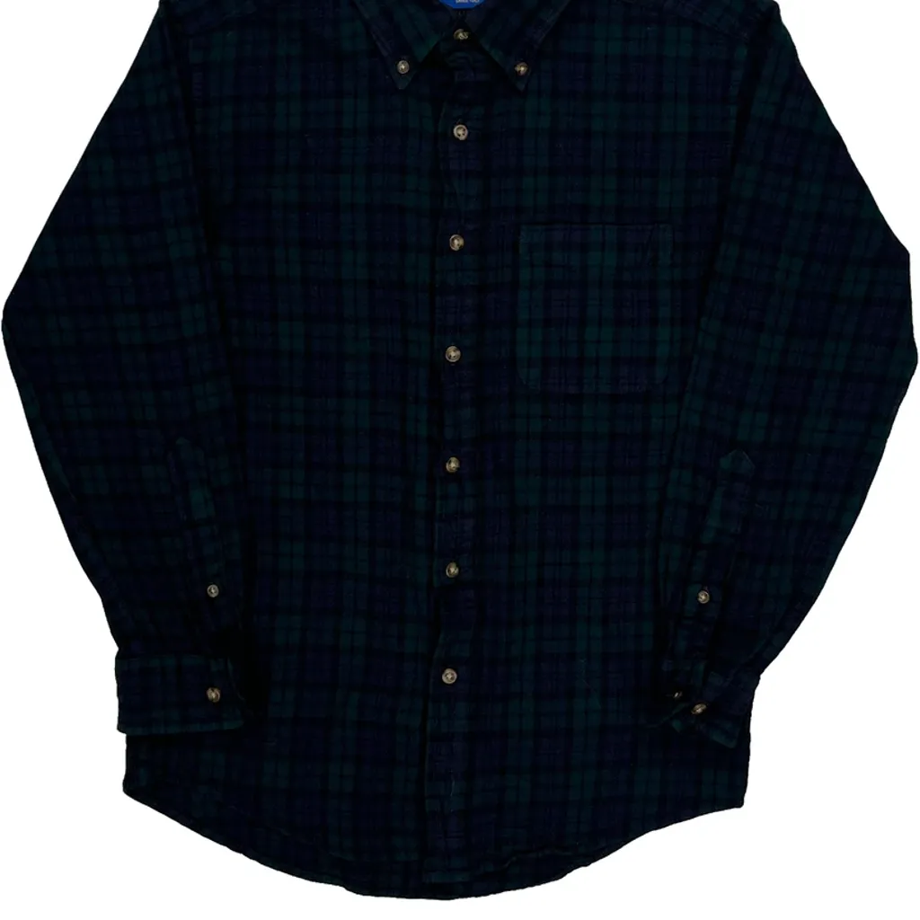 Pendleton Checked Shirt - Medium Green Wool - Image 5