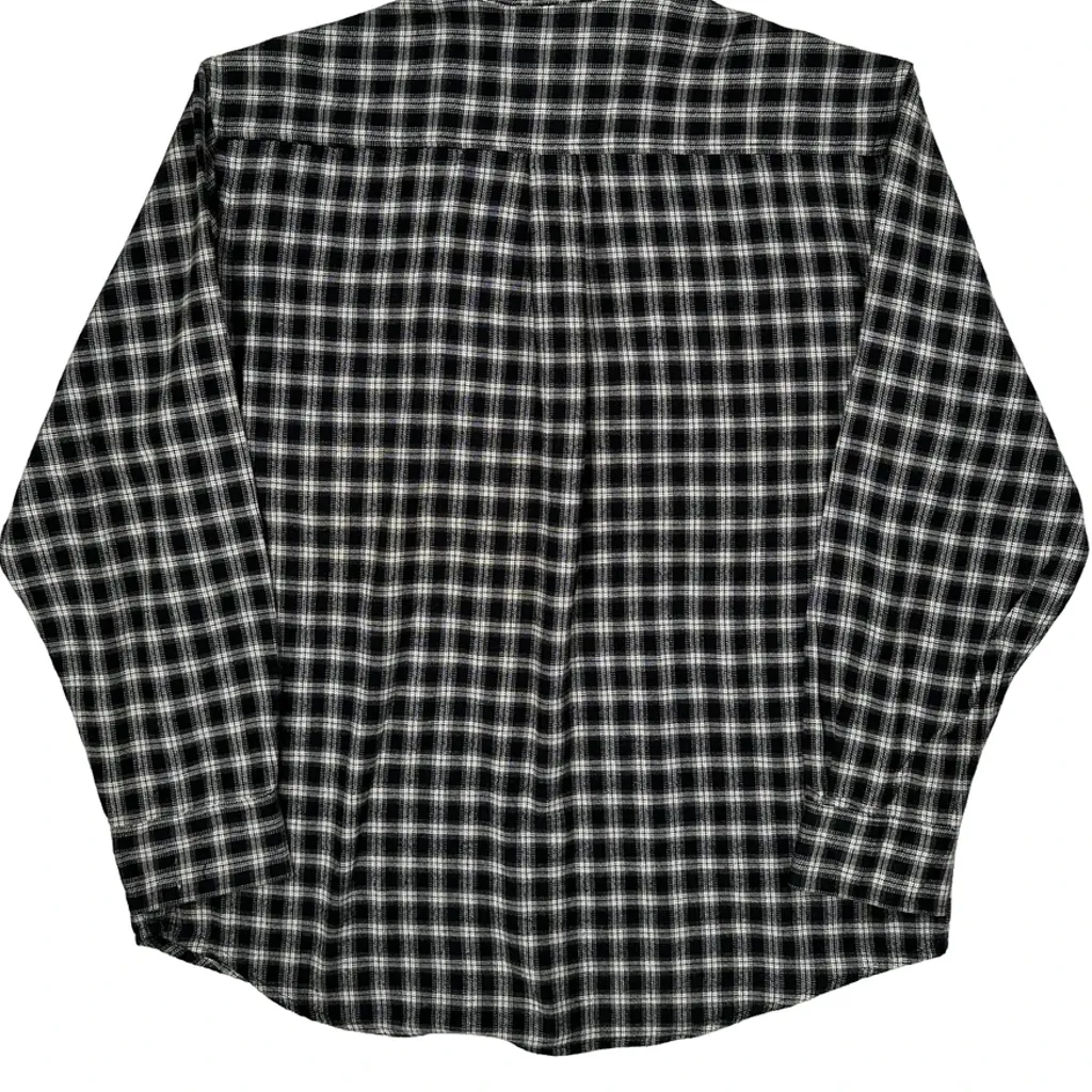Penmans Checked Flannel Shirt - Large Black Cotton - Image 6