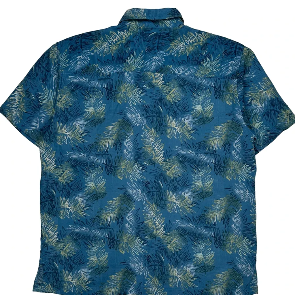 Penmans Floral Hawaiian Shirt - Medium Blue Polyester - Image 6