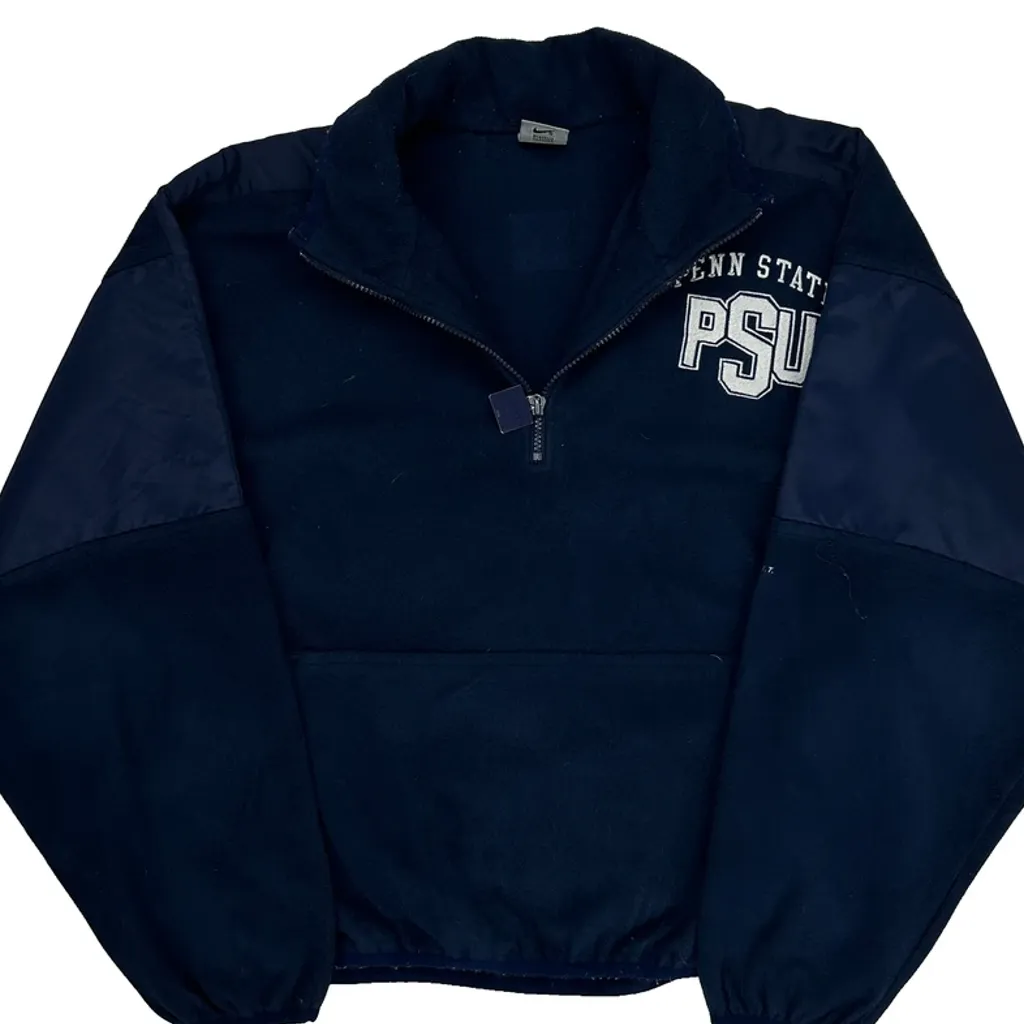 Penn State Nike 1/4 Zip Fleece - Medium Navy Polyester - Image 5