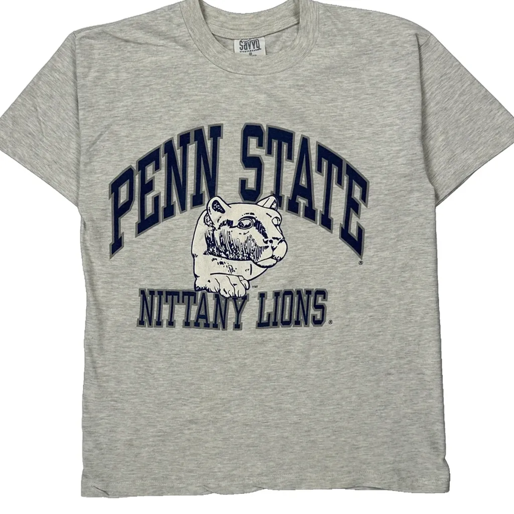 Penn State Nittany Lions Savvy College T-Shirt - Medium Grey Cotton - Image 5