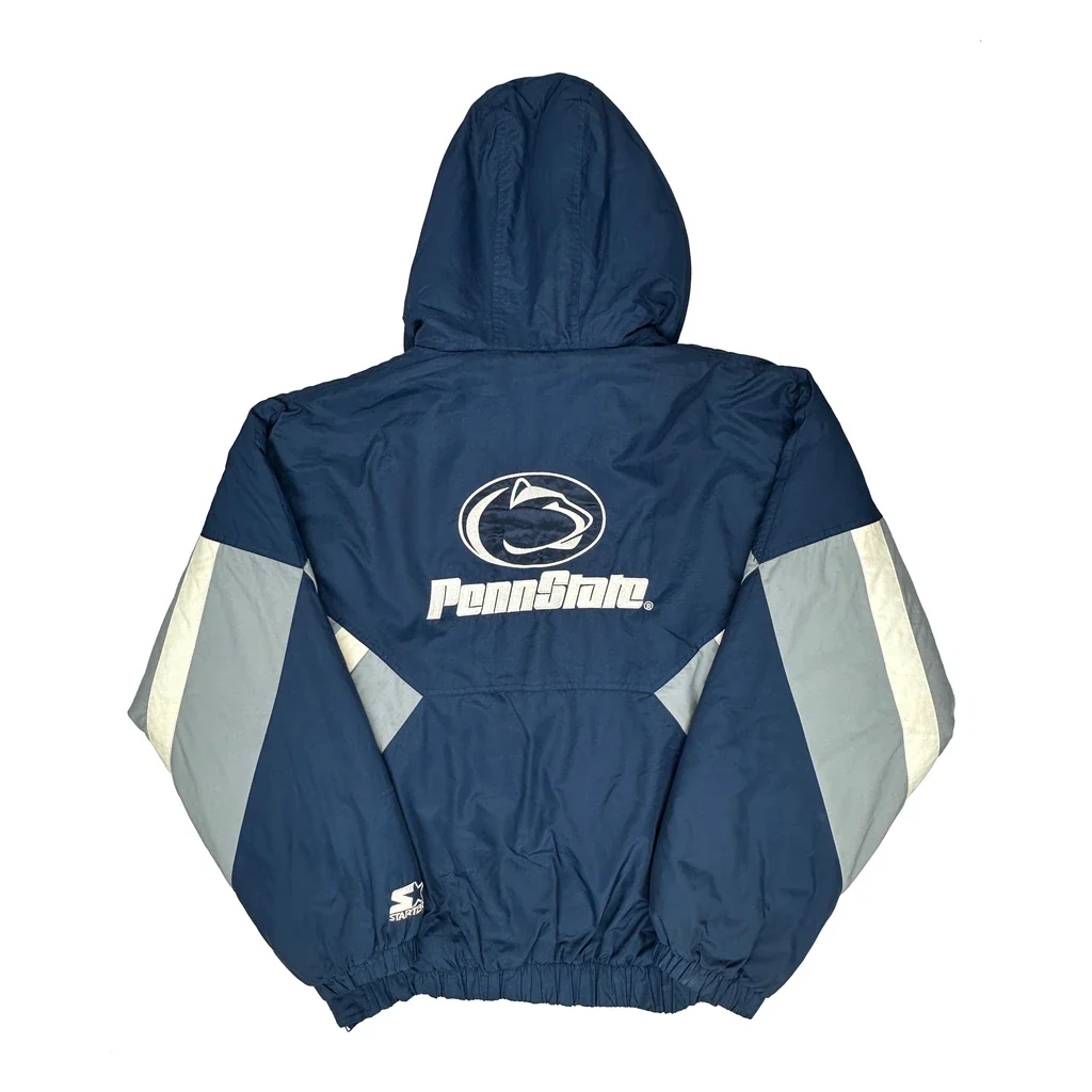 Penn State Starter Spellout Jacket - XL Blue Nylon - Image 2