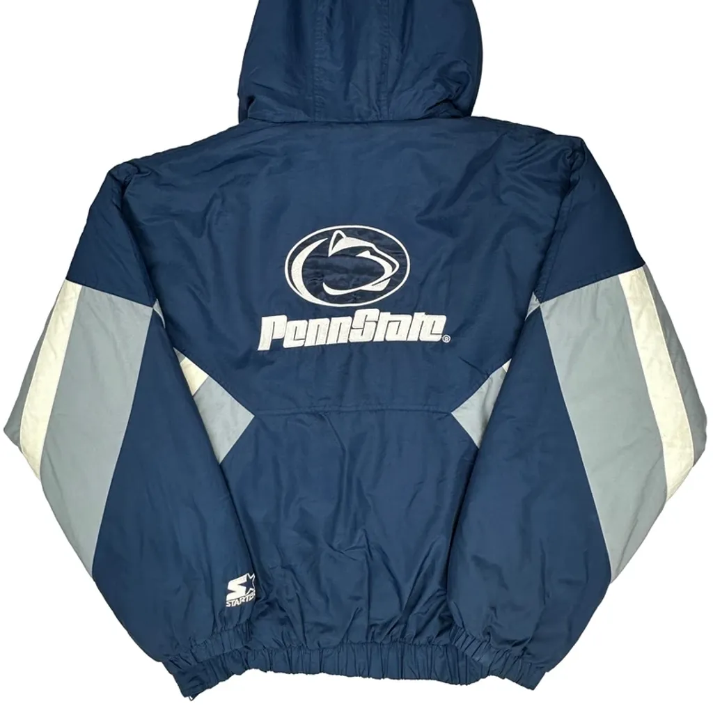 Penn State Starter Spellout Jacket - XL Blue Nylon - Image 6