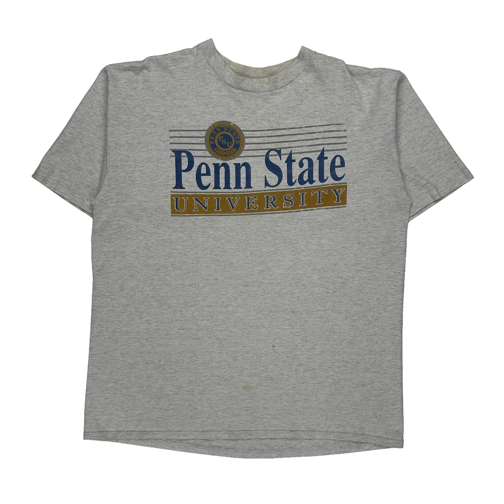 Penn State University Velva Sheen College T-Shirt - XL Grey Cotton