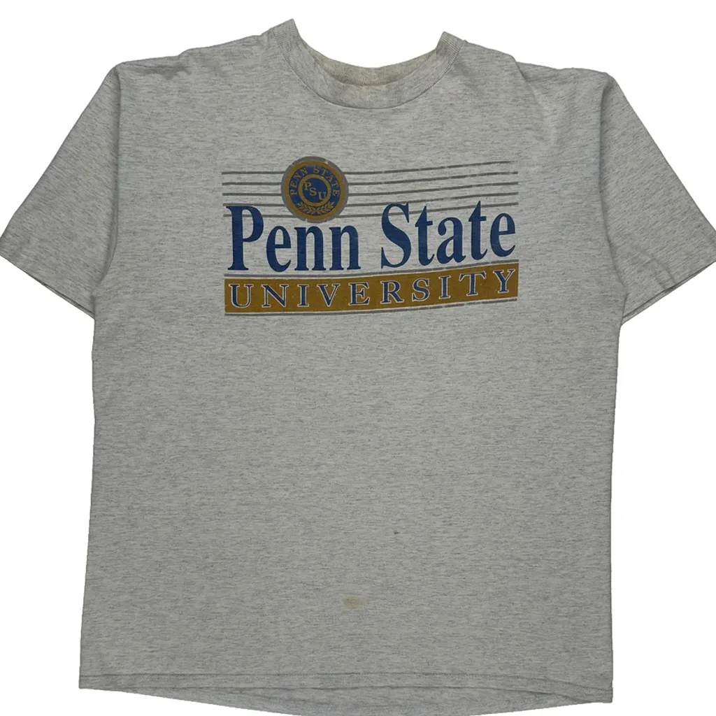 Penn State University Velva Sheen College T-Shirt - XL Grey Cotton - Image 4