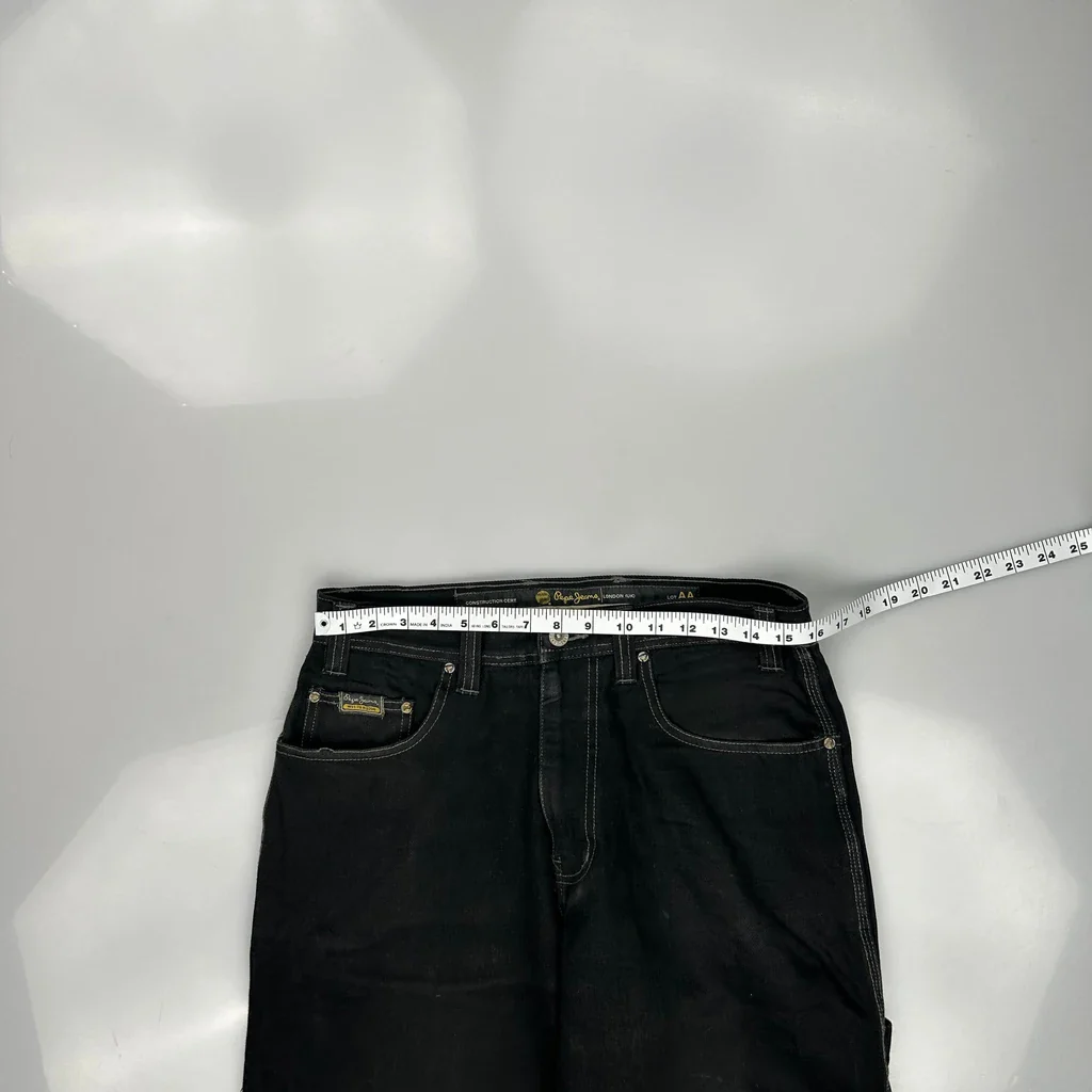 Pepe Jeans Baggy Carpenter Jeans - 31W 28L Black Cotton - Image 3