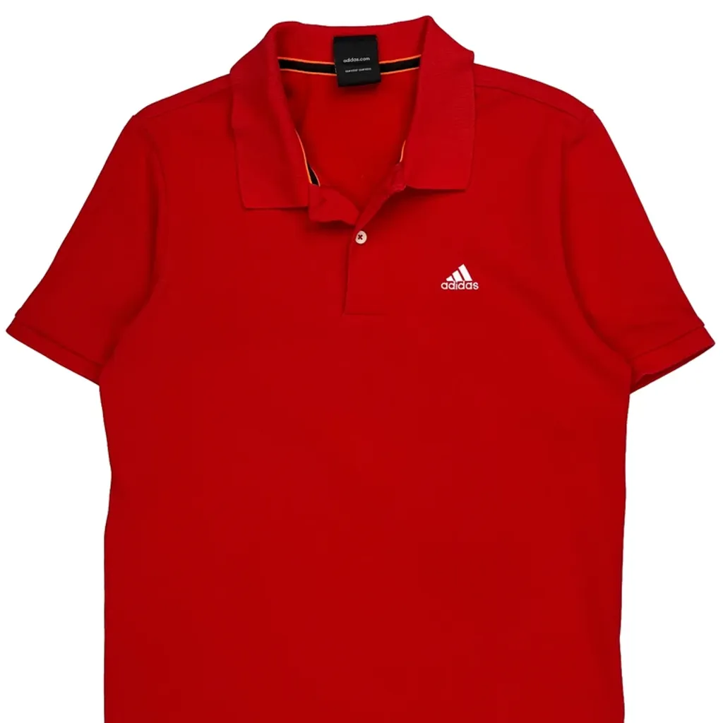 Performance Essentials Adidas Polo Shirt - Medium Red Cotton - Image 4