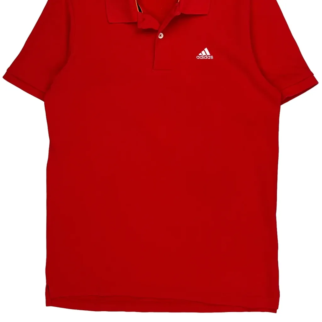 Performance Essentials Adidas Polo Shirt - Medium Red Cotton - Image 5