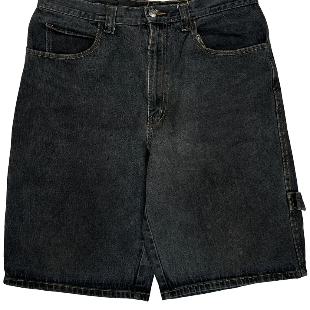 Phat Farm Baggy Graphic Cargo Carpenter Shorts - 34W 11L Grey Cotton - Image 10