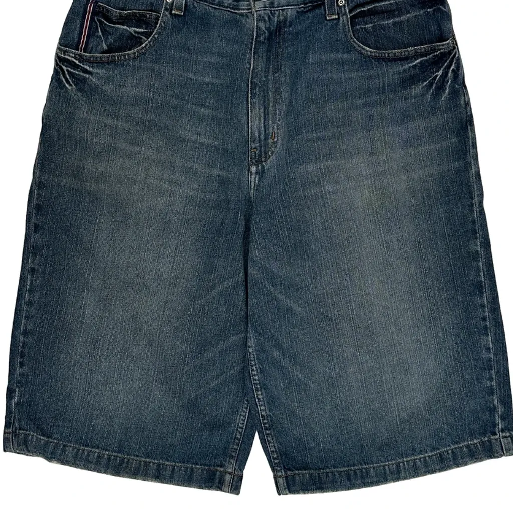 Phat Farm Baggy Denim Shorts - 34W 11L Blue Denim - Image 10