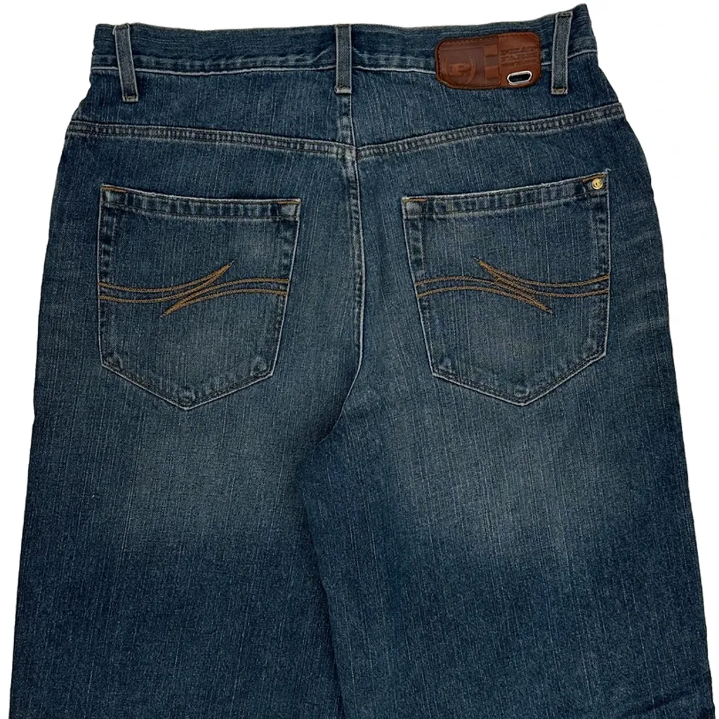 Phat Farm Baggy Denim Shorts - 34W 11L Blue Denim - Image 7