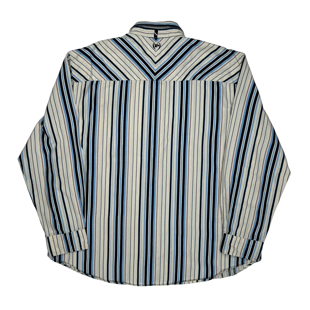 Phat Farm Striped Shirt - 3XL White Cotton - Image 2