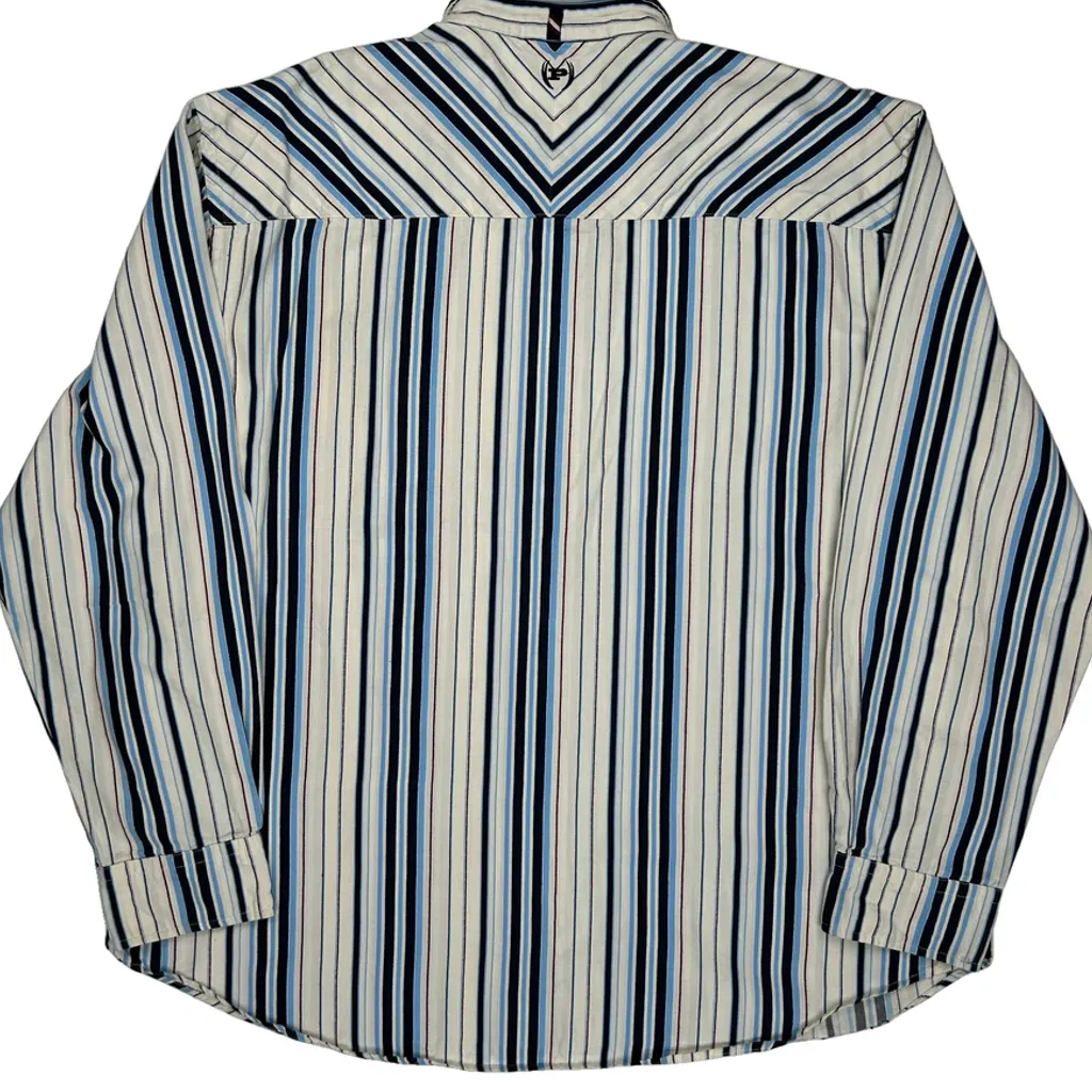 Phat Farm Striped Shirt - 3XL White Cotton - Image 7