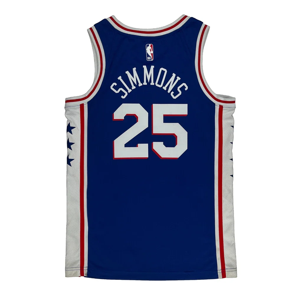 Philadelphia 76Ers Nike Nba Jersey - Small Blue Polyester - Image 2