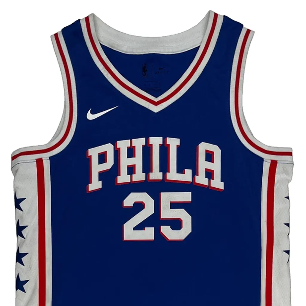 Philadelphia 76Ers Nike Nba Jersey - Small Blue Polyester - Image 5