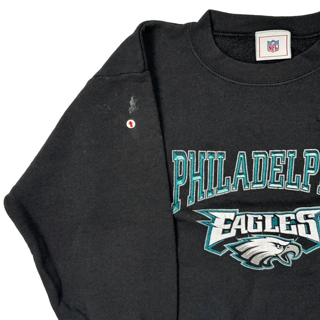 Philadelphia Eagles Age 7-8 Nfl Sweatshirt - Small Black Cotton - Image 8