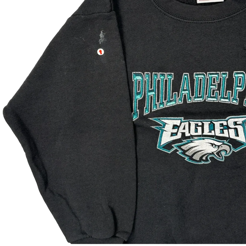 Philadelphia Eagles Age 7-8 Nfl Sweatshirt - Small Black Cotton - Image 9