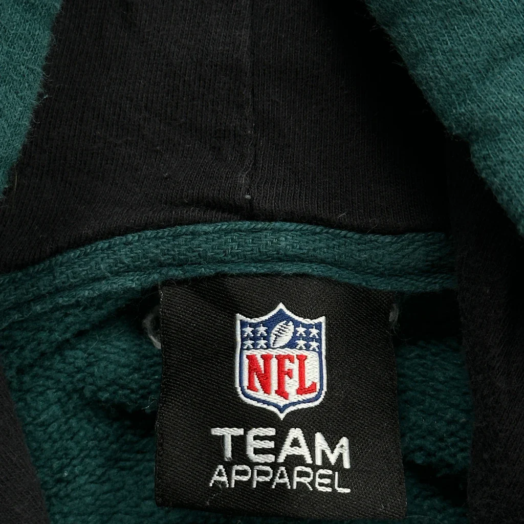 Philadelphia Eagles Nfl Football Hoodie - Large Green Cotton - Image 4
