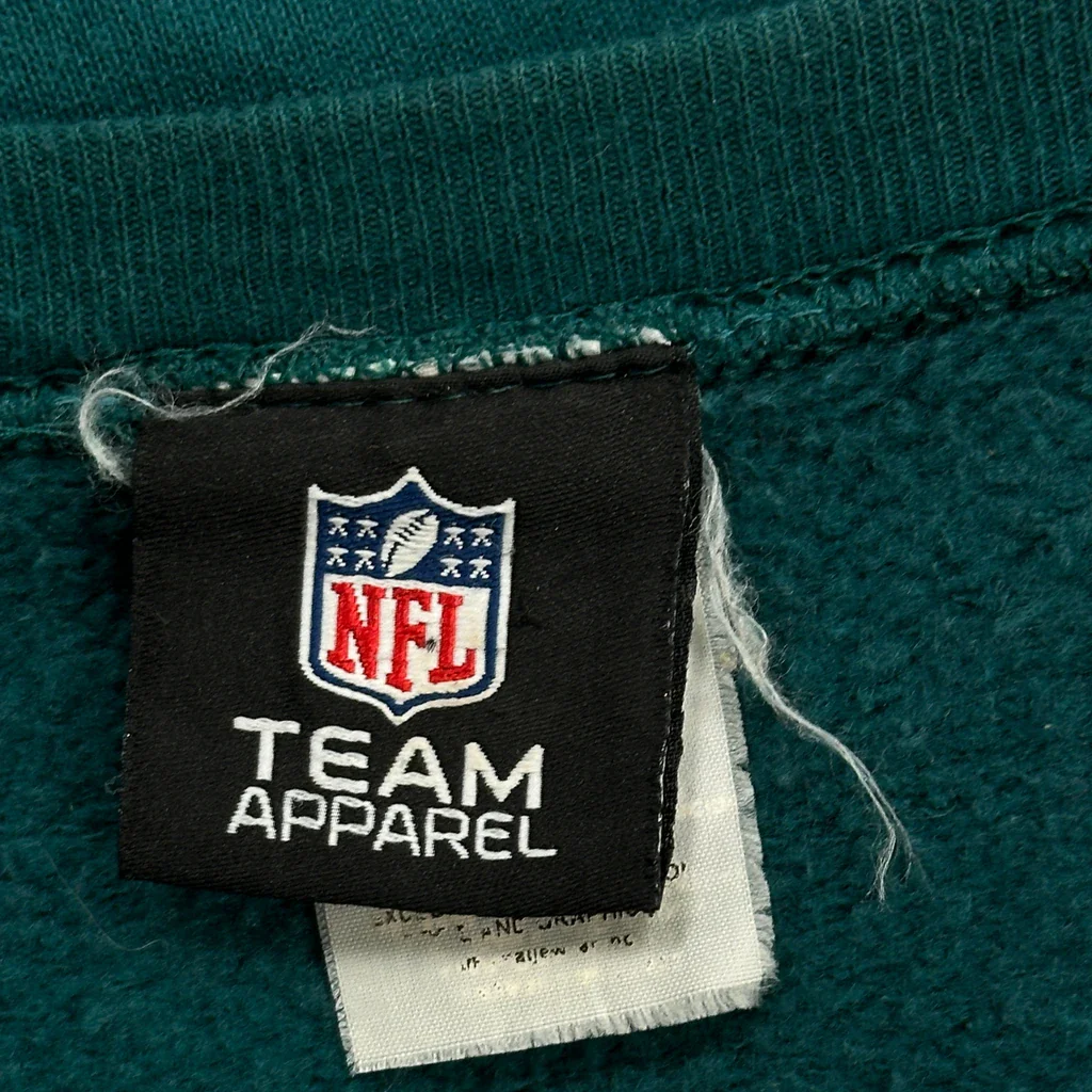 Philadelphia Eagles Nfl Football Sweatshirt - 2XL Green Cotton Blend - Image 4