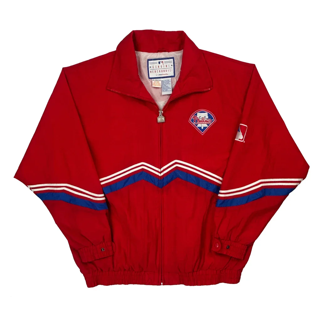 Philadelphia Phillies Logo Athletics Mlb Windbreaker - XL Red Nylon