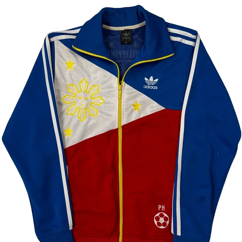 Philippines Adidas Graphic Track Jacket - Medium Multicoloured Polyester - Image 5