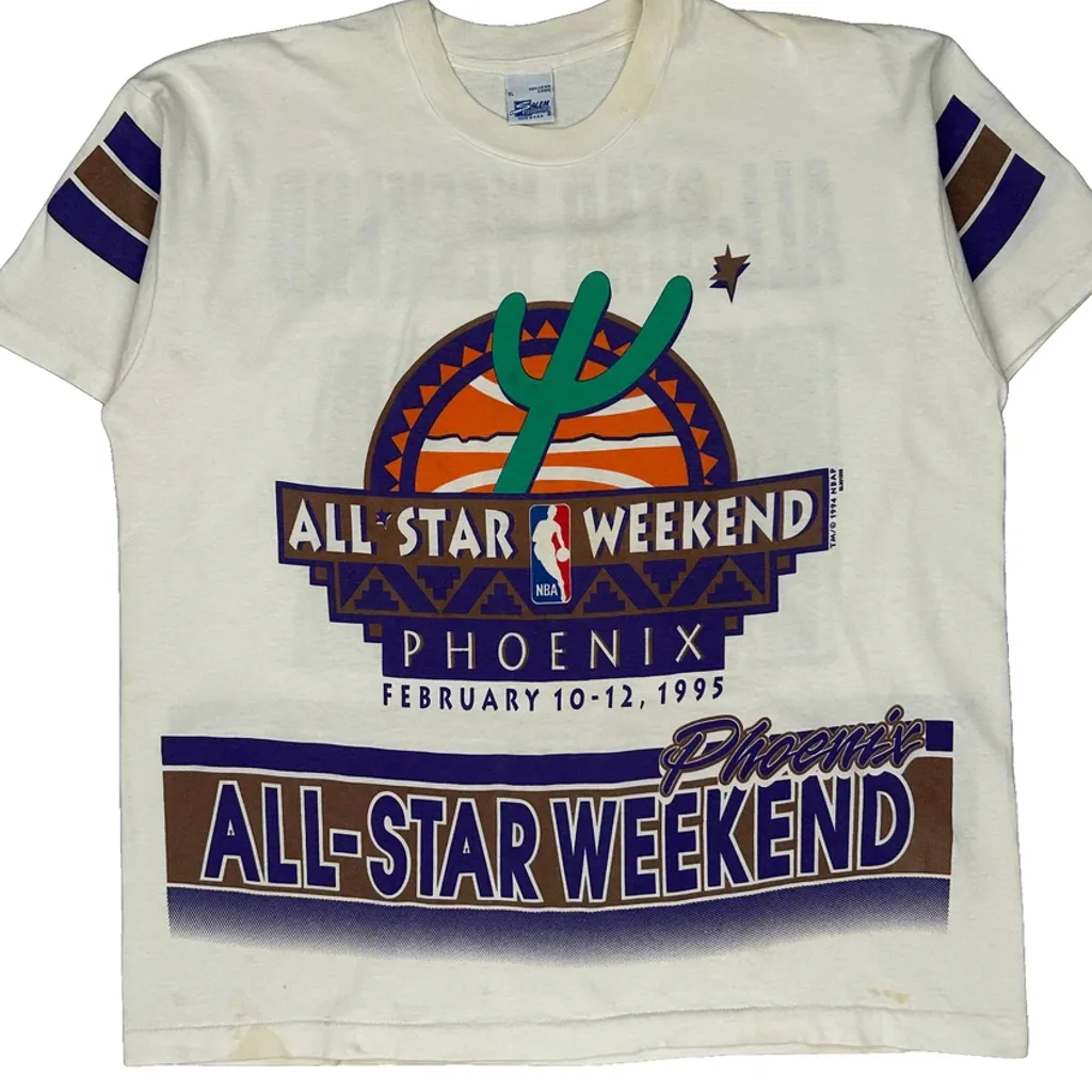 Phoenix All-Star Weekend 1995 Salem Nba T-Shirt - XL White Cotton - Image 4