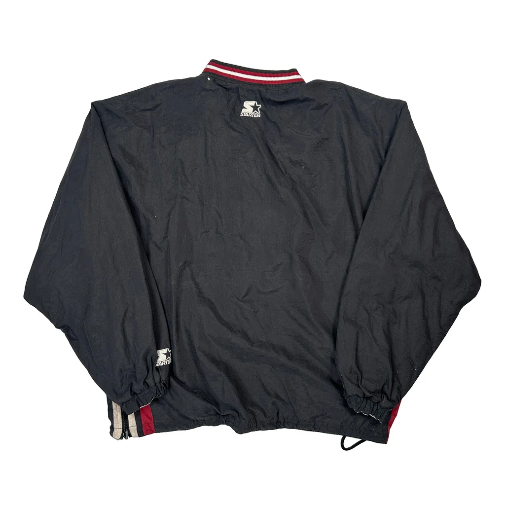 Phoenix Coyotes Starter Spellout Windbreaker - Medium Black Polyester - Image 2