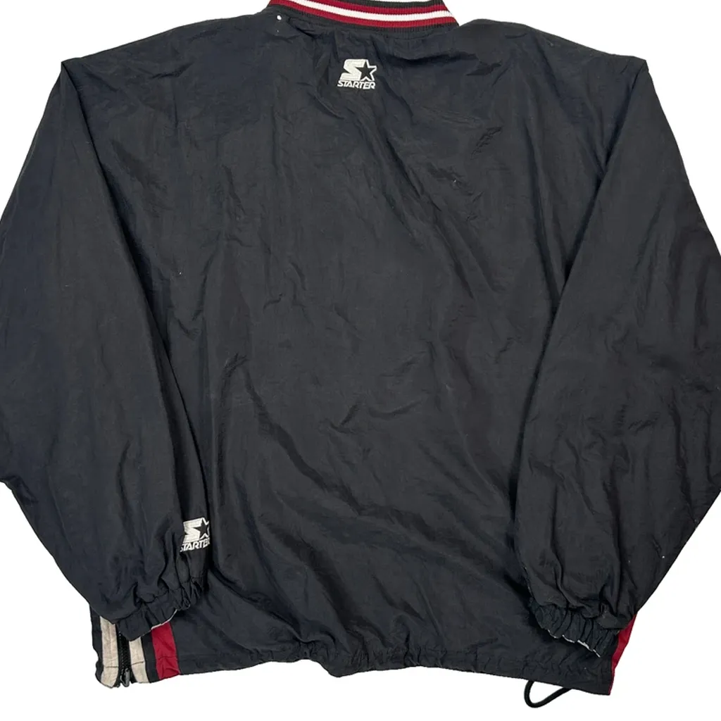 Phoenix Coyotes Starter Spellout Windbreaker - Medium Black Polyester - Image 7