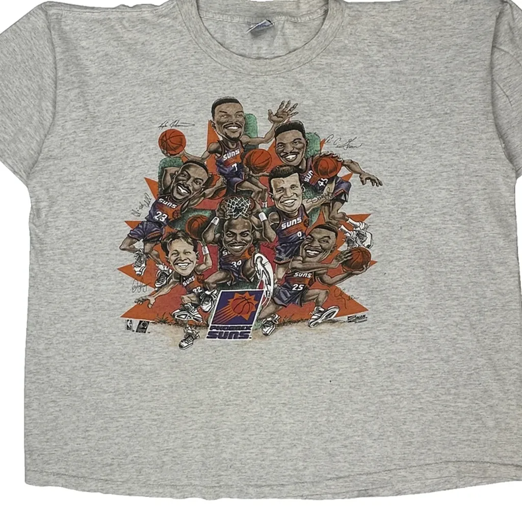 Phoenix Suns Salem Hoop Dee-Doo Graphic T-Shirt - XL Grey Cotton - Image 5