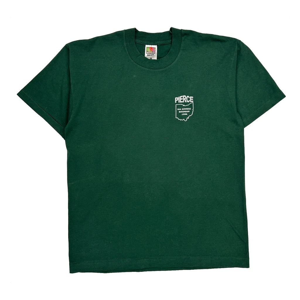 Pierce 8Th Annual Reunion 1996 Fruit Of The Loom T-Shirt - Large Green Cotton Blend