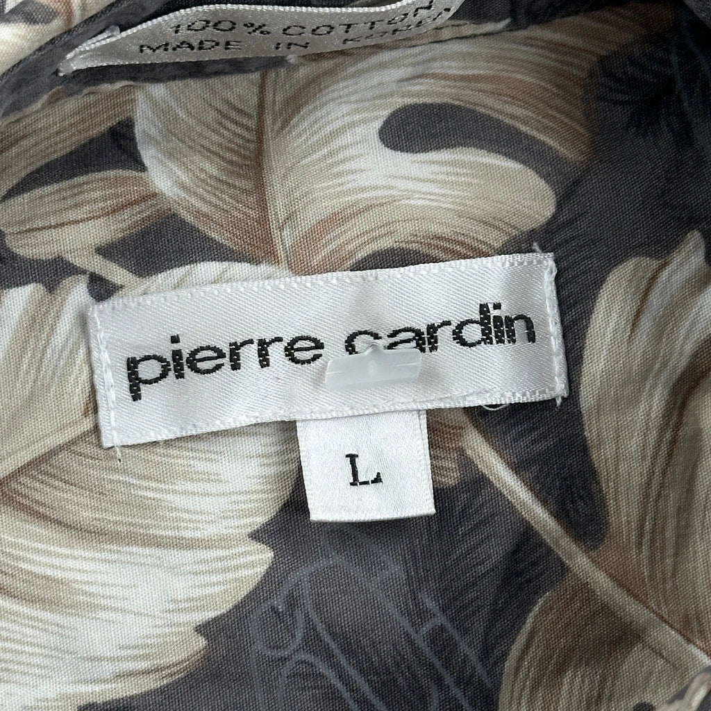 Pierre Cardin Floral Hawaiian Shirt - Large Black Cotton - Image 3