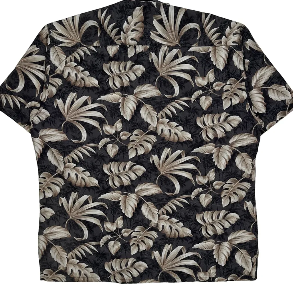 Pierre Cardin Floral Hawaiian Shirt - Large Black Cotton - Image 6