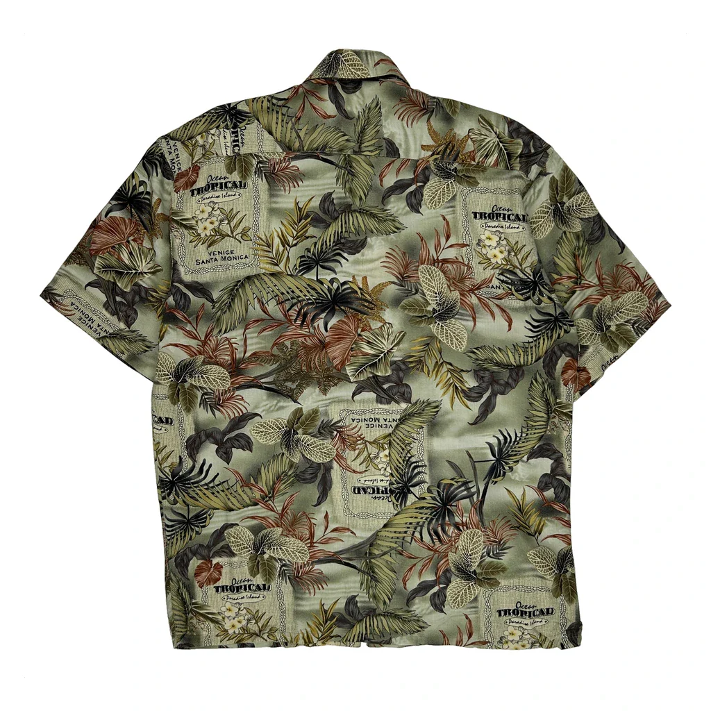Pierre Cardin Floral Hawaiian Shirt - Large Multicoloured Viscose - Image 2