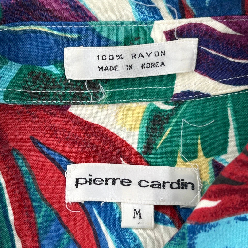 Pierre Cardin Floral Hawaiian Shirt - Medium Multicoloured Viscose - Image 3