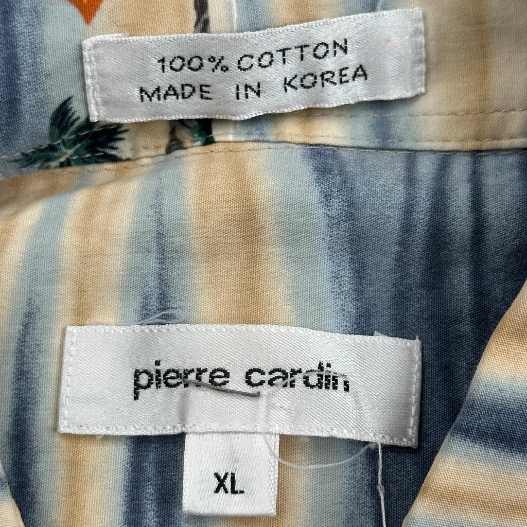 Pierre Cardin Floral Hawaiian Shirt - XL Multicoloured Cotton - Image 3