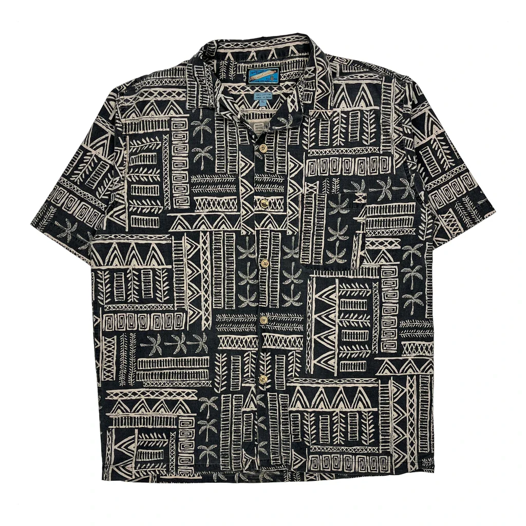 Pineapple Connection Hawaiian Shirt - XL Black Cotton