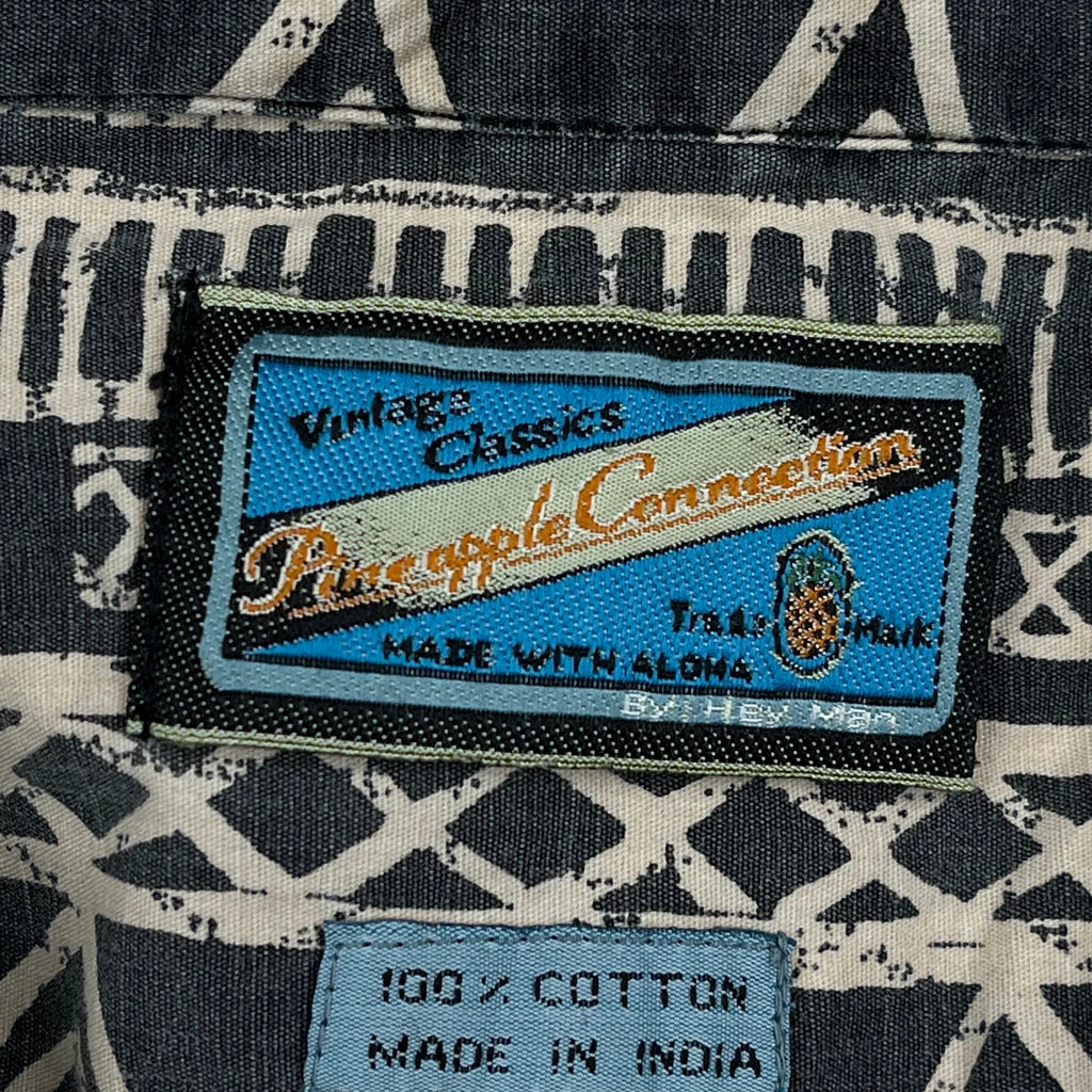 Pineapple Connection Hawaiian Shirt - XL Black Cotton - Image 3