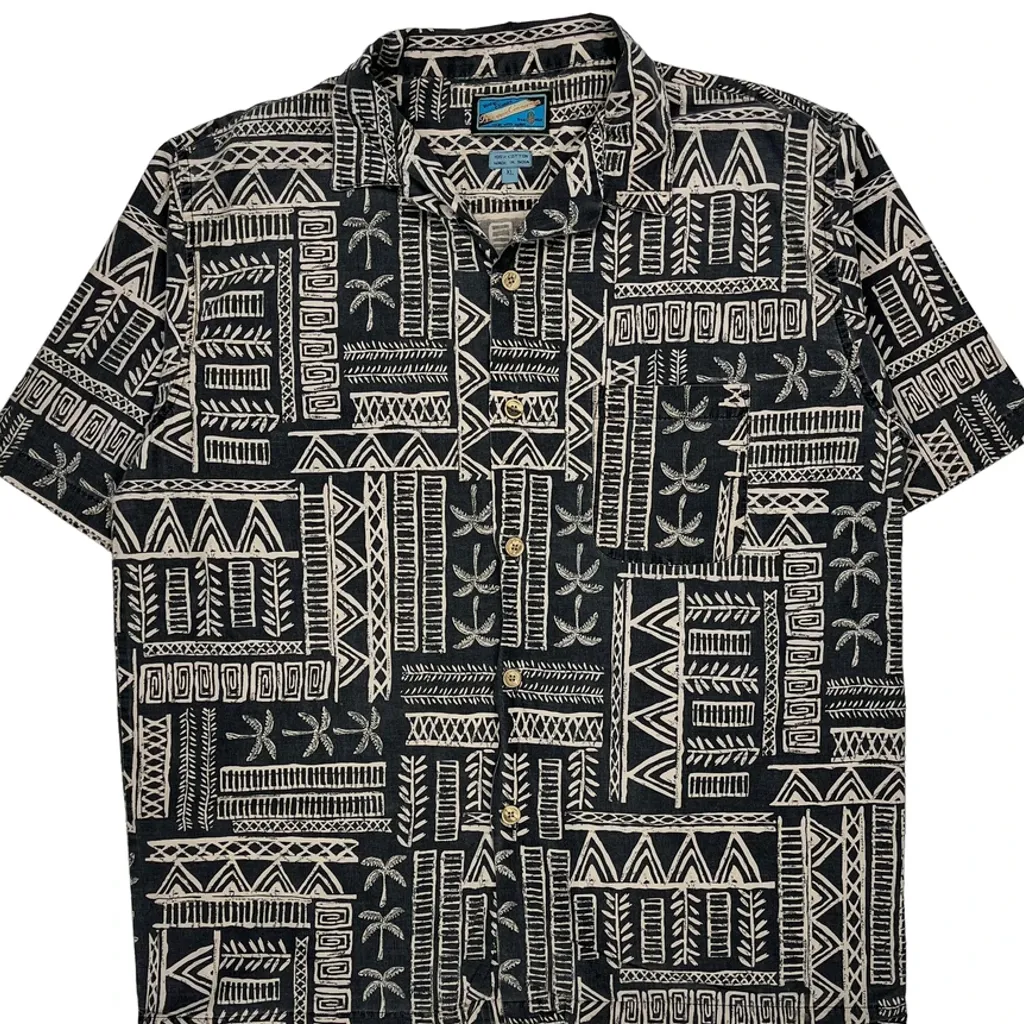 Pineapple Connection Hawaiian Shirt - XL Black Cotton - Image 5