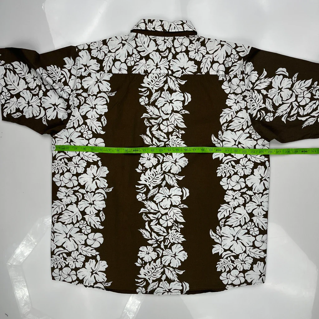 Pineapple Connection Floral Hawaiian Shirt - 2XL Brown Cotton - Image 3