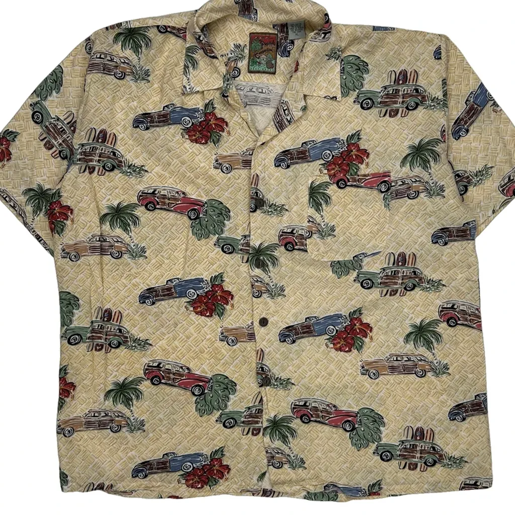 Pinepple Connection Graphic Hawaiian Shirt - XL Beige Viscose - Image 4