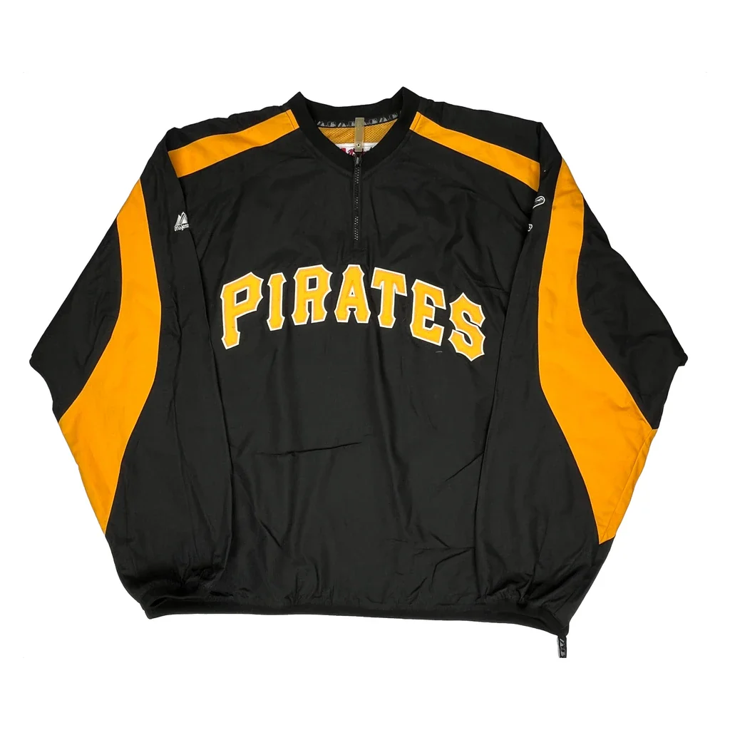 Pirates Majestic Mlb Windbreaker - XL Black Polyester