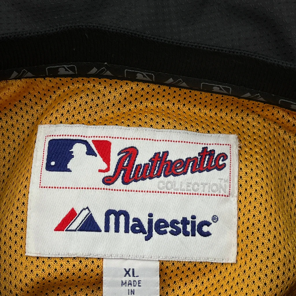 Pirates Majestic Mlb Windbreaker - XL Black Polyester - Image 3