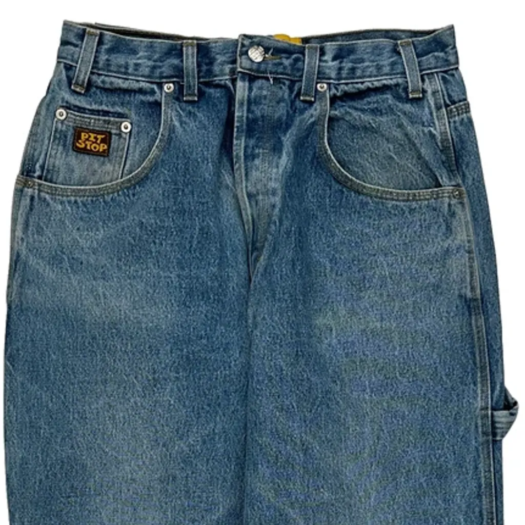 Pit Stop Carpenter Jeans - 30W 32L Blue Denim - Image 8