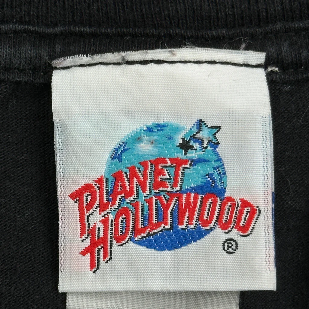 Planet Hollywood Graphic T-Shirt - XL Black Cotton - Image 4