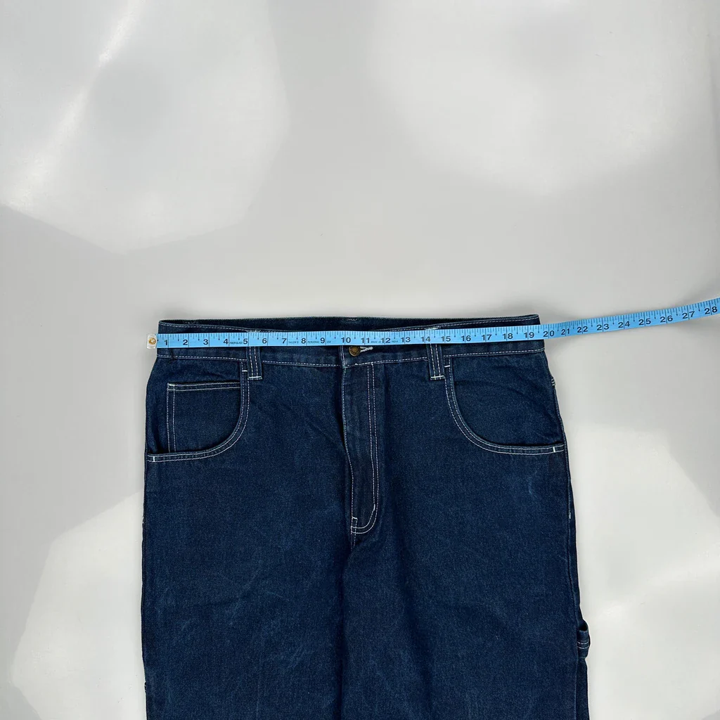 Platinum Fubu Graphic Carpenter Jeans - 40W 31L Blue Denim - Image 3
