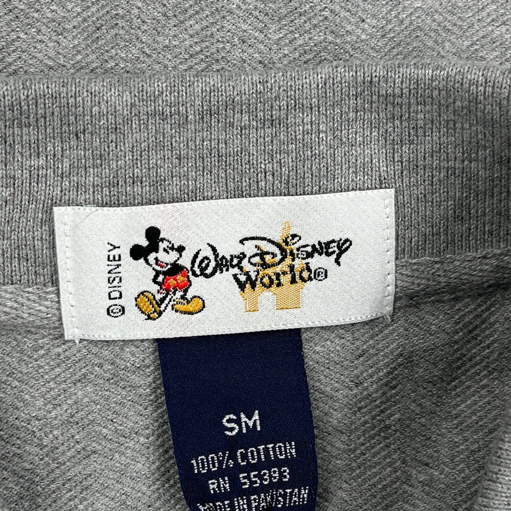 Play It! Disney Graphic Polo Shirt - Small Grey Cotton - Image 3