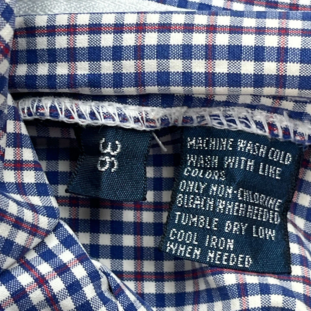 Pleated Polo By Ralph Lauren Checked Chino Shorts - 34W 8L Blue Cotton - Image 7